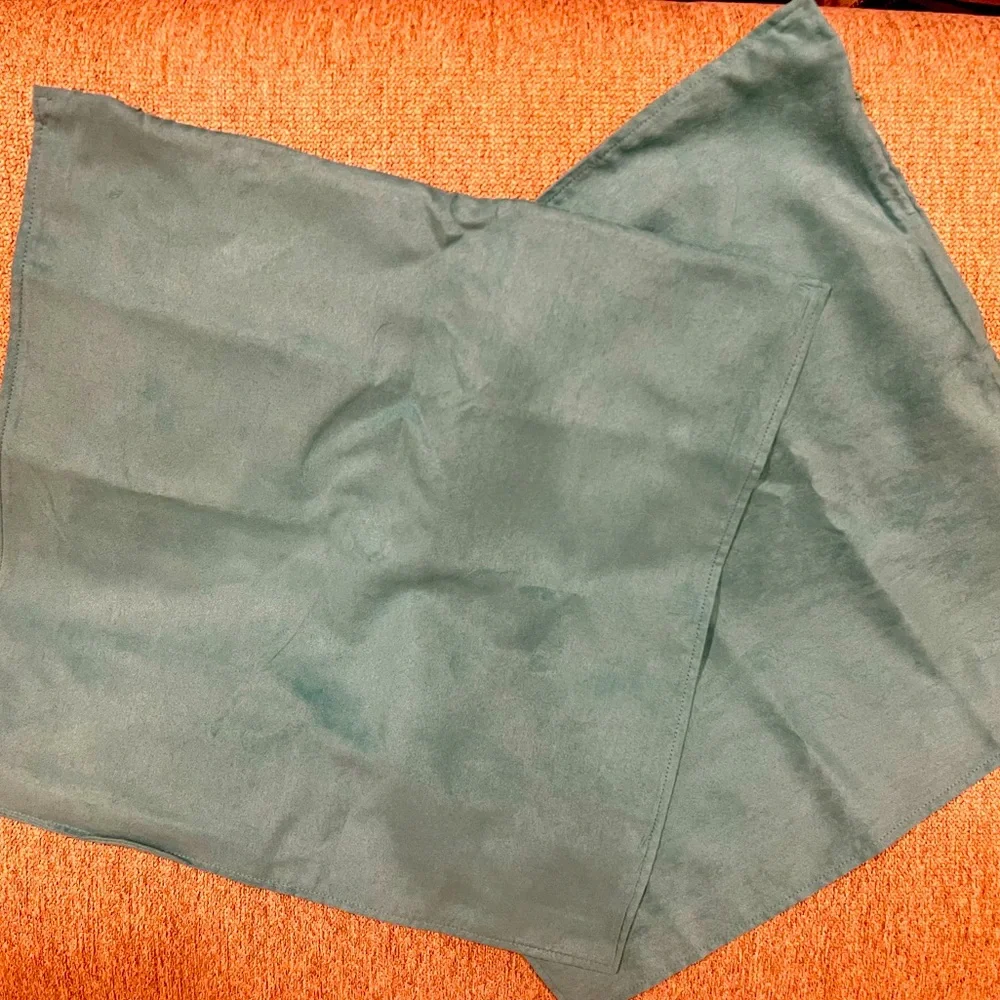 Teal Suede Pillow Covers